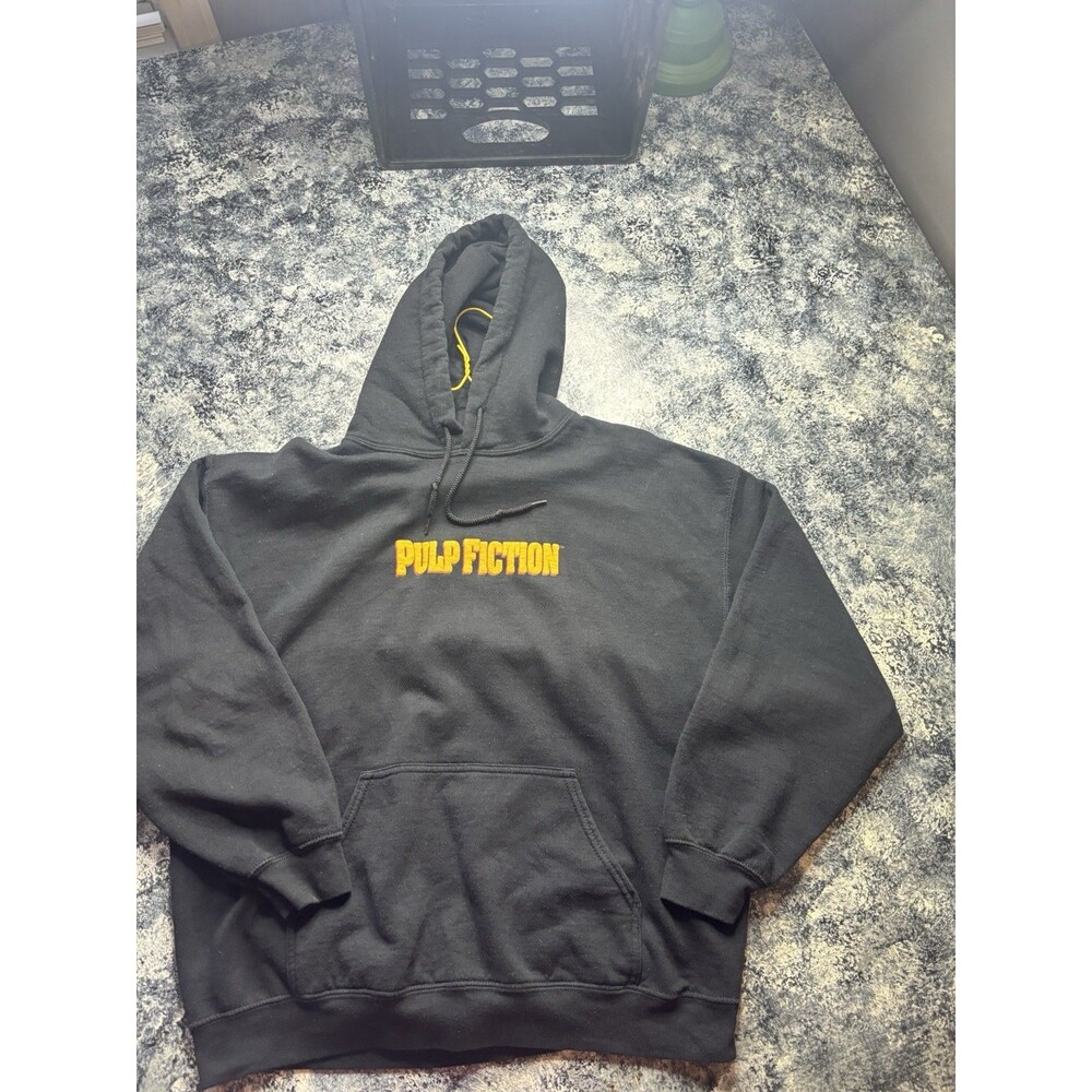 Pulp Fiction Hoodie Men Large Black Uma Thurman Pulp Definition Tarantino Movie